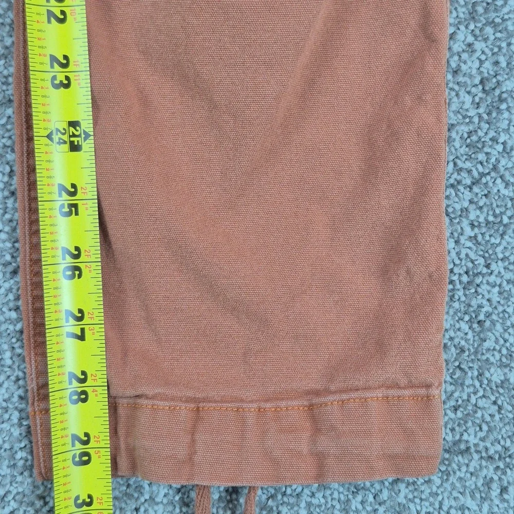 Topo Designs Dirt Pants Mens Medium Burnt Orange Drawstring Hiking Canvas